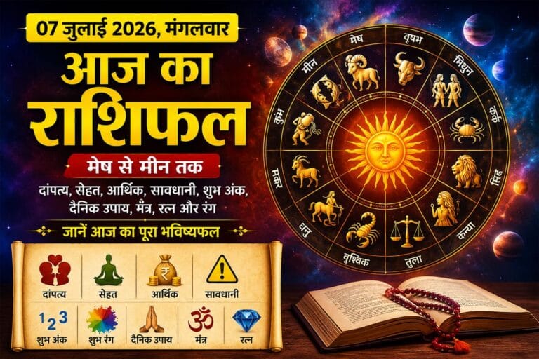07 जुलाई 2026, मंगलवार का राशिफल, मंगलवार का दिन: साहस, ऊर्जा और नए अवसरों का संकेत