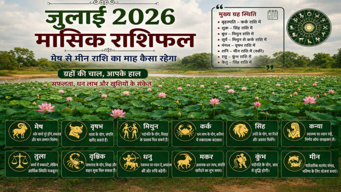 July Monthly Horoscope 2026: जुलाई में किस राशि पर होगी ग्रहों की कृपा, किसे रहना होगा सतर्क? पढ़ें मेष से मीन तक मासिक राशिफल