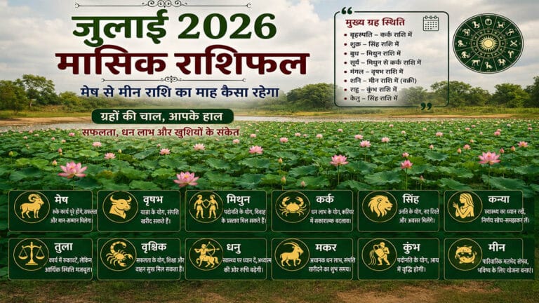 July Monthly Horoscope 2026: जुलाई में किस राशि पर होगी ग्रहों की कृपा, किसे रहना होगा सतर्क? पढ़ें मेष से मीन तक मासिक राशिफल