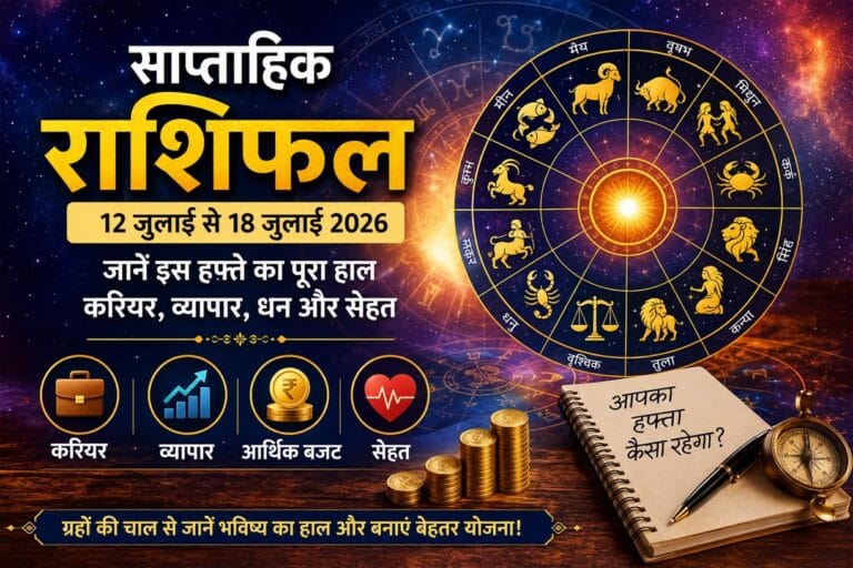 Weekly Horoscope 12–18 July 2026: इस सप्ताह किस राशि का चमकेगा भाग्य? जानें करियर, कारोबार, धन और सेहत का पूरा हाल