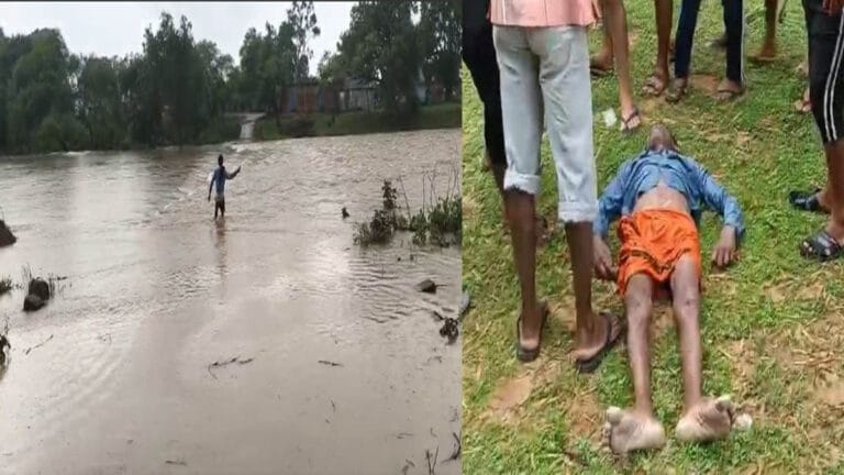 लोग रोकते रहे, लेकिन नहीं माना… उफनते नाले में बहा 55 वर्षीय ग्रामीण, 5 किमी दूर मिला शव, हादसे का LIVE VIDEO