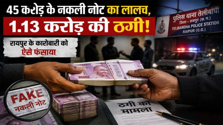 1.13 करोड़ देकर 45 करोड़ के नकली नोट लेने चला कारोबारी, रकम लेकर फरार हुए आरोपी; रायपुर में ठगी से मचा हड़कंप