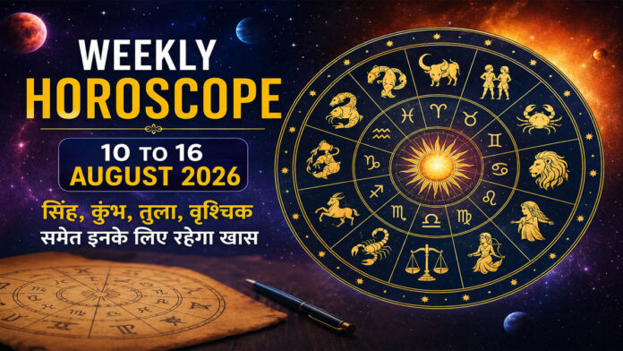 Weekly Horoscope 10 to 16 August 2026: सिंह, कन्या, तुला, वृश्चिक और कुंभ के लिए खास रहेगा सप्ताह, जानें मेष से मीन तक का साप्ताहिक राशिफल