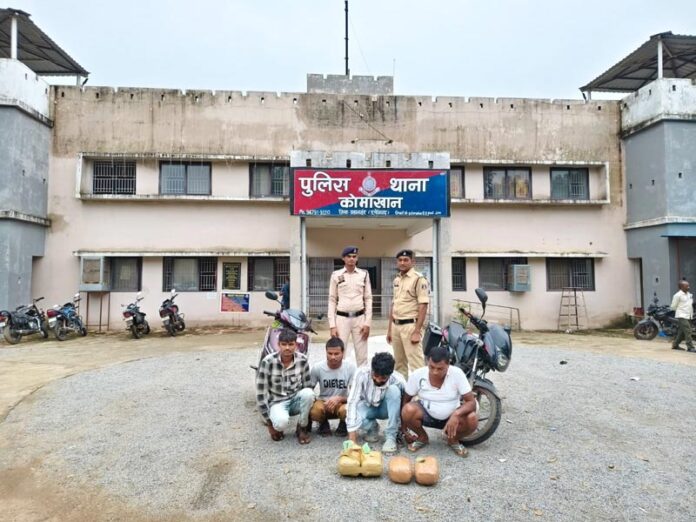 साल्हेभांठा और सिवनीकला के युवक गांजा तस्करी में पकड़े गए, 6.290 किलो गांजा बरामद