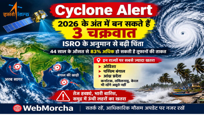 Cyclone Alert, Cyclone 2026, ISRO, ISRO Cyclone Alert, चक्रवात, मौसम समाचार,