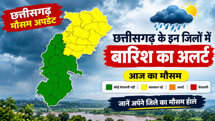 छत्तीसगढ़ में 19 से 24 सितंबर तक बारिश का दौर, 22 से 24 सितंबर भारी बारिश की संभावना