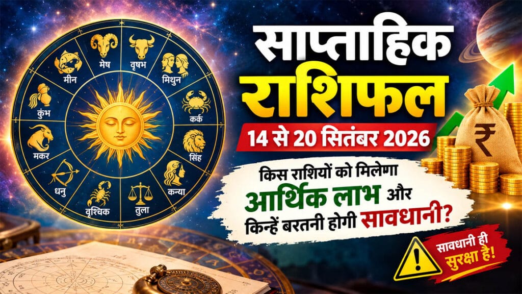 साप्ताहिक राशिफल 14 से 20 सितंबर 2026: इन राशियों की आर्थिक स्थिति होगी मजबूत, कुछ को रहना होगा सावधान